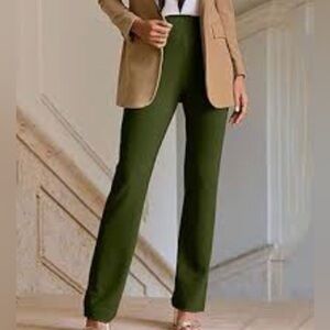 Talbots Olive Green Stretch Casual Office Pant 8